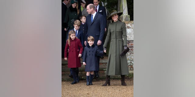 The Christmas Day service marked the official debuts of Prince William and Kate Middleton as Prince and Princess of Wales.