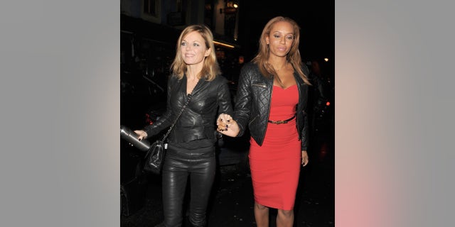Mel B said she loves her former bandmate, Geri Halliwell, but she can be "annoying." The pair were photographed here in 2013.