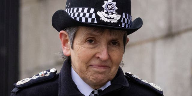 Metropolitan Police Commissioner Cressida Dick arrives at Scotland Yard on Jan. 25, 2022 in London. It was announced today that Scotland Yard has launched an investigation into a "number of events" in Downing Street and Whitehall in relation to potential beaches of coronavirus restrictions.