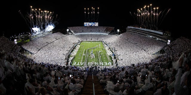 Beaver Stadium on Oct. 22, 2022, in State College, Pennsylvania, before the White Out game between the Penn State Nittany Lions and the Minnesota Golden Gophers.