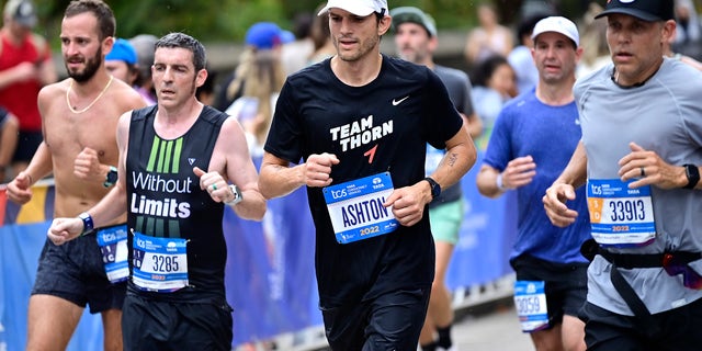 Ashton Kutcher ran in the 2022 New York City Marathon.