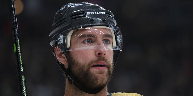 Alex Pietrangelo, #7 of the Vegas Golden Knights, is seen during the first period against the Seattle Kraken at T-Mobile Arena on Nov. 25, 2022 in Las Vegas.