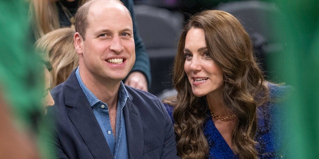 Prince William and Kate Middleton sat courtside at the Boston Celtics vs. Miami Heat Game at TD Garden in Boston on Wednesday.