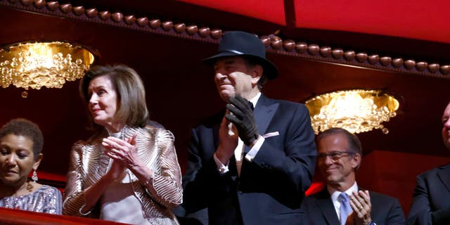 Nancy Pelosi and Paul Pelosi attend the 45th Kennedy Center Honors ceremony at The Kennedy Center on December 04, 2022 in Washington, DC. (Photo by Paul Morigi/Getty Images)