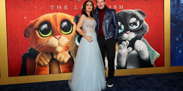 Salma Hayek stars with Antonio Banderas "Puss in Boots: Last Wish." 