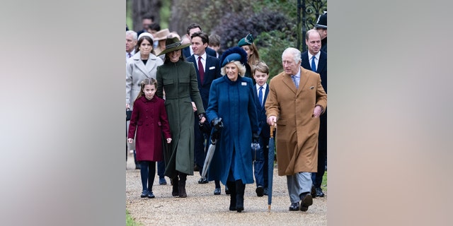 It was a family affair at the Sandringham Church for a Christmas morning service.