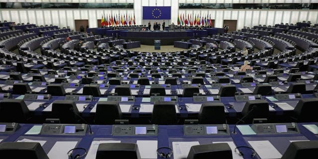 A general view of the inside the European Parliament on May 12, 2016, in Strasbourg, France. 