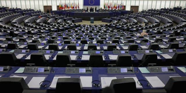 A general view of the interior of the European Parliament on May 12, 2016 in Strasbourg, France.