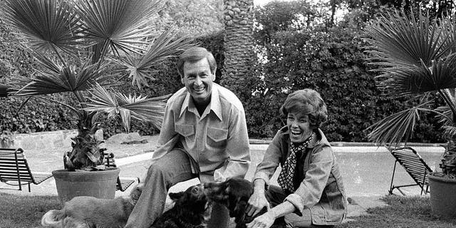 Bob Barker is known for his animal rights activism, which he has said was inspired by his late wife Dorothy Jo. The two are pictured here.