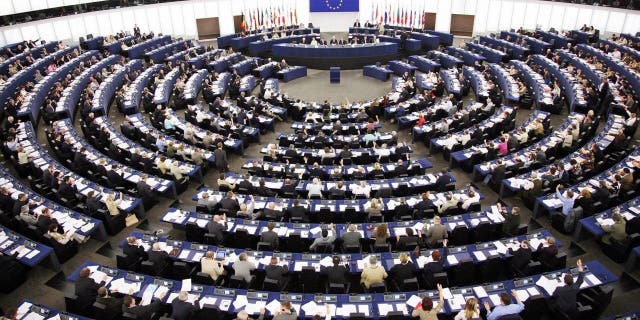 European deputies vote during a plenary session at the European Parliament's Hemicycle May 24, 2007, in Strasbourg. 