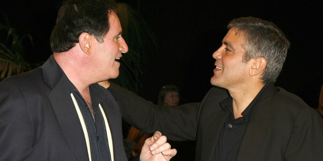 After naming all the beloved actors who have received the same honor as Clooney, Damon said, "And then I think of George, a man who defecated in Richard Kind's kitty litter box as a joke."  