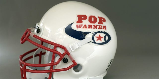 Pop Warner Youth Helmet.