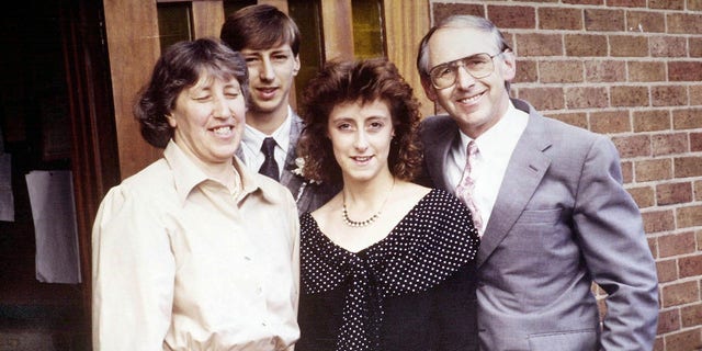 Helga Mosey, 19, center, with her family, the Rev John Mosey, right, mother Lisa and brother Marcus. Helga, a talented music student, was among the 259 passengers and crew killed when the plane was blown out of the skies over Lockerbie just 38 minutes after take-off.  She was returning to New Jersey where she was working as a nanny before taking up a place at Lancaster University. 