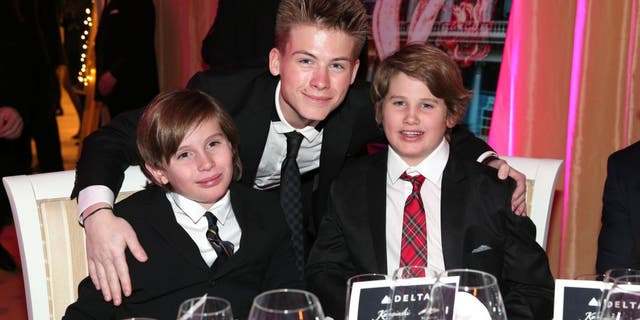 sharon stones sons roan, laird and quinn in 2017