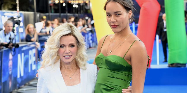 Donna Mills, left, and her daughter Chloe attend the U.K. Premiere of "NOPE" at Odeon Luxe Leicester Square on July 28, 2022, in London.