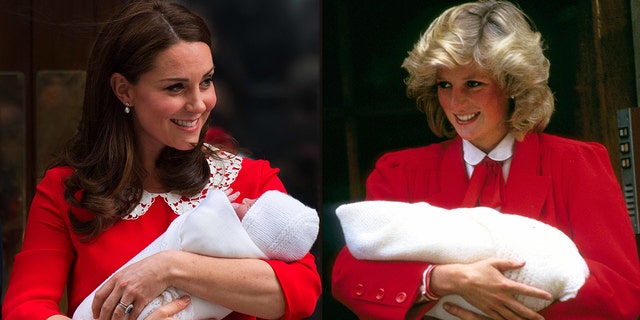 In 2018, Kate Middleton wore a red and white dress to introduce the world to her son, Prince Louis. In 1984, Princess Diana wore a similar look after she gave birth to Prince Harry.