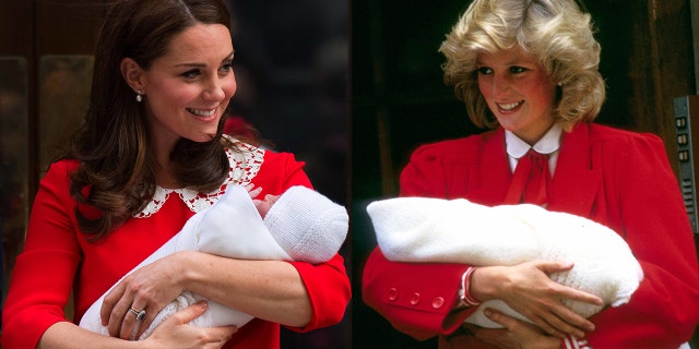 In 2018, Kate Middleton wore a red and white dress to introduce the world to her son, Prince Louis. In 1984, Princess Diana wore a similar look after she gave birth to Prince Harry.