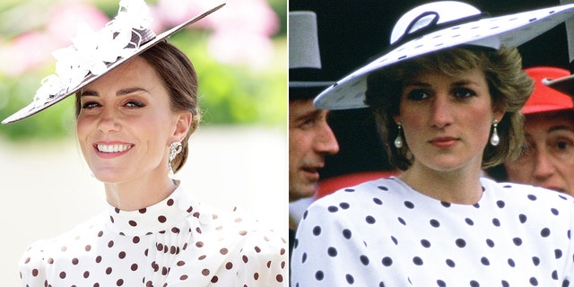 Kate Middleton, like Princess Diana, has worn polka dots on numerous occasions.