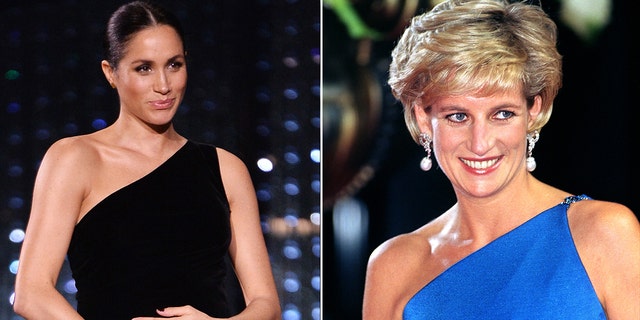 Meghan Markle is known for sporting glamorous gowns, much like Princess Diana did in the later years.