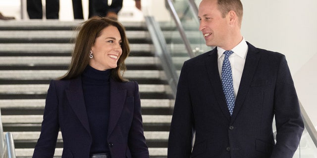 Catherine, Princess of Wales, and Prince William, Prince of Wales, arrive at Logan International Airport Nov. 30, 2022, in Boston. The Prince and Princess of Wales are visiting the coastal city of Boston to attend the second annual Earthshot Prize Awards Ceremony, an event that celebrates those whose work is helping to repair the planet.