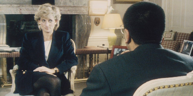 Martin Bashir is seen interviewing Princess Diana in Kensington Palace for the television program "Panorama." The Princess of Wales passed away in 1997 from injuries she sustained in a Paris car crash. The mother of Prince William and Prince Harry was 36.