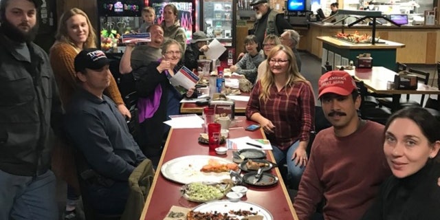 The first meeting of the Greater Idaho movement, above, took place October 2019 in small-town Rogue River, Oregon.