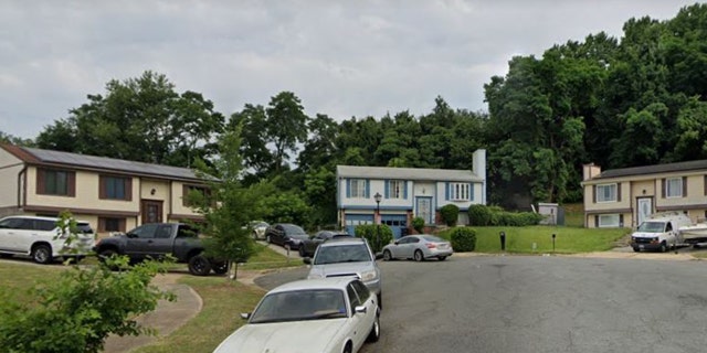 A Google Earth image shows the 800 block of Heron Court in Prince George's County, Maryland, which is where a home was shot into multiple times by an unknown shooter.