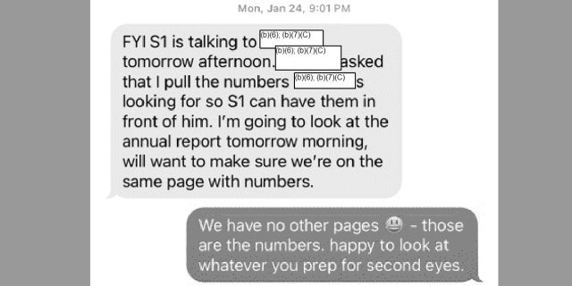 Text messages between DHS officials.