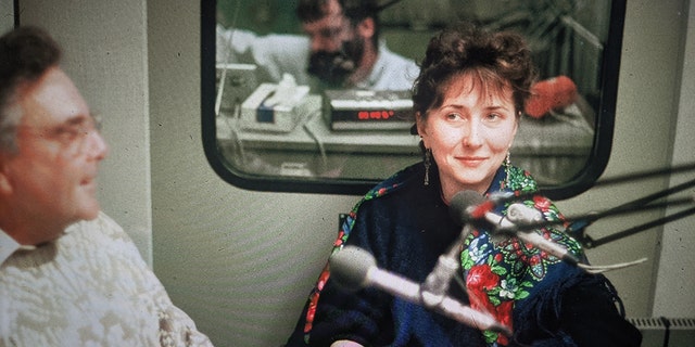 Yelena Fedotova appears on a local Cincinnati radio station to publicize her upcoming yoga event, circa 1994. The matriarch was a popular yoga instructor.
