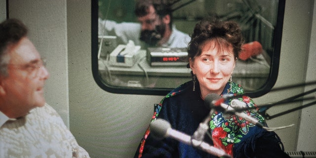 Yelena Fedotova appears on a local Cincinnati radio station to publicize her upcoming yoga event, circa 1994. The matriarch was a popular yoga instructor.