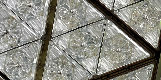 A close-up view of this year's Waterford Crystals with an etched, heart-shaped pattern. "Waterford will be the most watched brand on the planet" on New Year's Eve, said Tom Brennan of Waterford Crystal. 