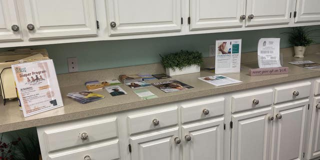 Pamphlets and literature provided by Capitol Hill Pregnancy Center to mothers who meet with them.