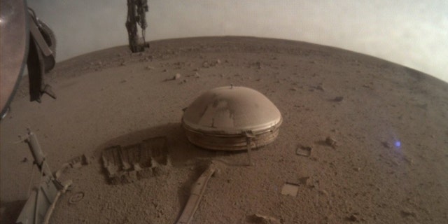 A view of Mars from NASA's Mars InSight Lander.