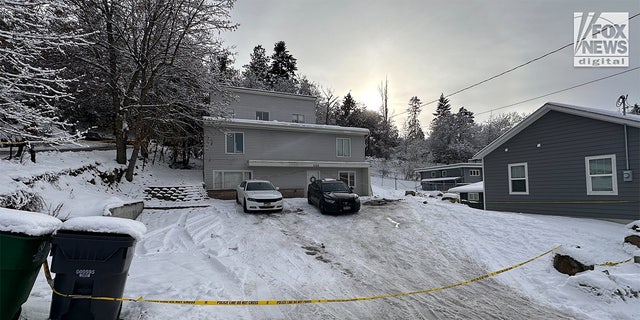 Vorderansicht des Hauses, in dem vier Studenten aus Idaho getötet wurden.