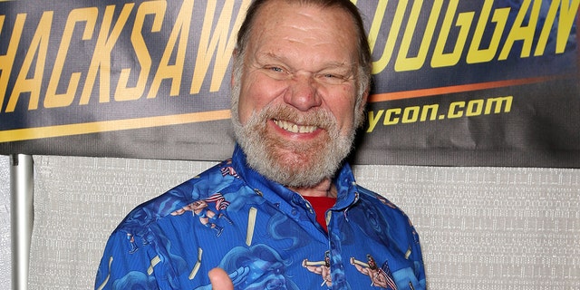 WWE Hall of Fame inductee "Hacksaw" Jim Duggan attends ToyCon 2020 at the Eastside Cannery Casino Hotel on March 14, 2020 in Las Vegas, Nevada.