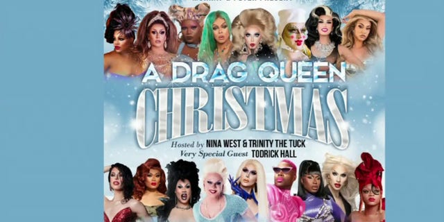 A flyer for "A Drag Queen Christmas)