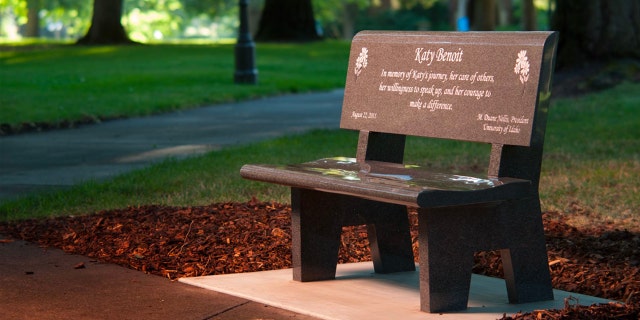 A University of Idaho memorial for Katy Benoit, a former graduate student who was shot and killed by a professor in 2011.