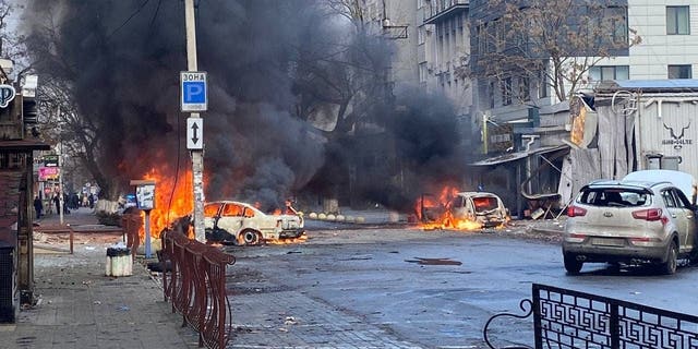 Ukrainian President Volodymyr Zelenskyy shared photos of a Christmas Eve missile strike in the city of Kherson. Officials are reporting that the attack resulted in seven fatalities.