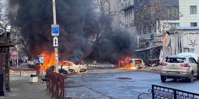 Ukrainian President Volodymyr Zelenskyy shared photos of a Christmas Eve missile strike in the city of Kherson. Officials are reporting that the attack resulted in seven fatalities.