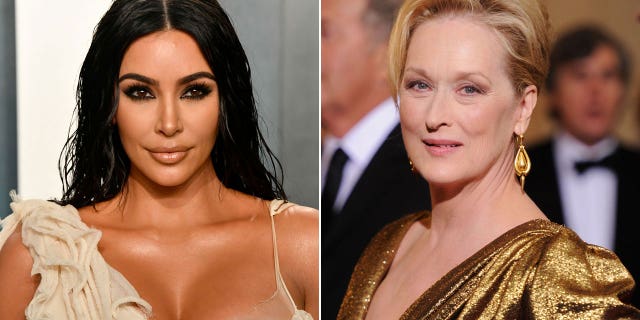 Charlize Theron noted that Kim Kardashian, left, might have more pull in the industry than someone like Meryl Streep, right.