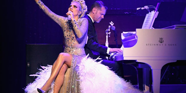 Lady Gaga performs during her "Jazz & Piano" residency at Park Theater at Park MGM.