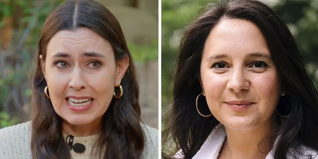 A split image of Washington Post journalist Taylor Lorenz and "The Free Press" founder Bari Weiss. 