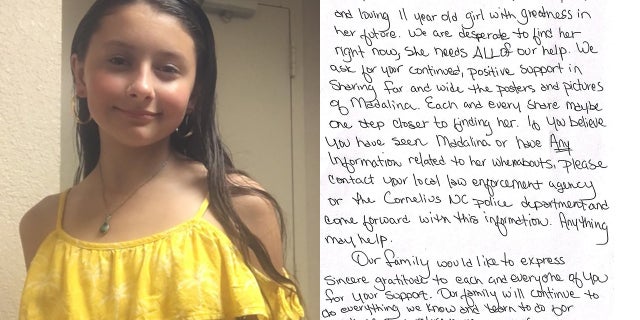 Investigators on Thursday shared a handwritten, personal message from the family of Madalina Cojocari.