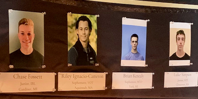 The four Maine Maritime Academy students who died in a fiery weekend SUV crash just off campus.