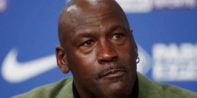 Charlotte Hornets owner Michael Jordan during a press conference in 2020.