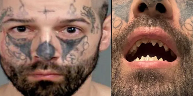 Michael Barajas, 36, had filed teeth and threatened to rip out a woman's throat as she was kept against her will in Genesee County