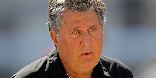 Mississippi State head coach Mike Leach during the game against Arkansas at Davis Wade Stadium on Oct. 8, 2022, in Starkville, Mississippi.