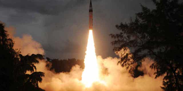 India successfully test fired a nuclear capable "Agni-5" ballistic missile on Thursday.