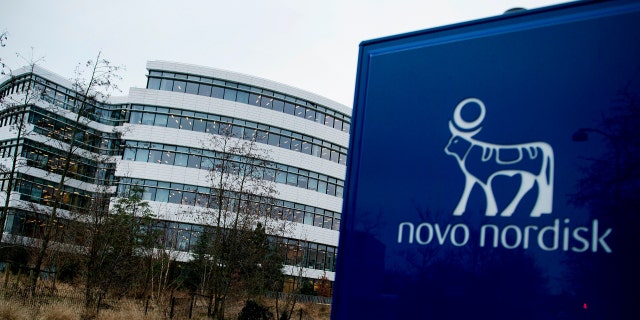 The logo of Danish pharmaceutical company Novo Nordisk is pictured at their headquarters in Bagsvaerd outside of Copenhagen, Denmark on February 1, 2017, the day before they release their yearly financial results. 