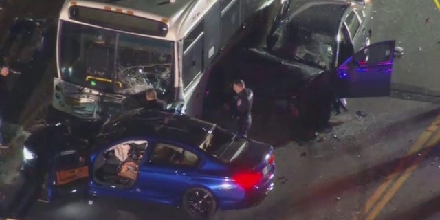 Frank Gualdino, a Yonkers Police sergeant, was killed Thursday, Dec. 1, 2022, when a blue BMW slammed into his vehicle in New York.